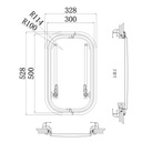 Babarvy 120x50cm 90° Amortisörlü Karavan Camı / Pencere