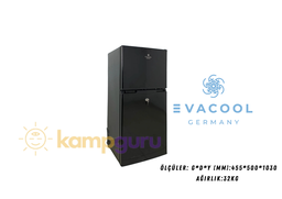 [EVA M 100] Evacool EVA M 100 12/24 Volt 100 Litre Siyah Renk Kompresörlü Buzdolabı Çift Kapılı